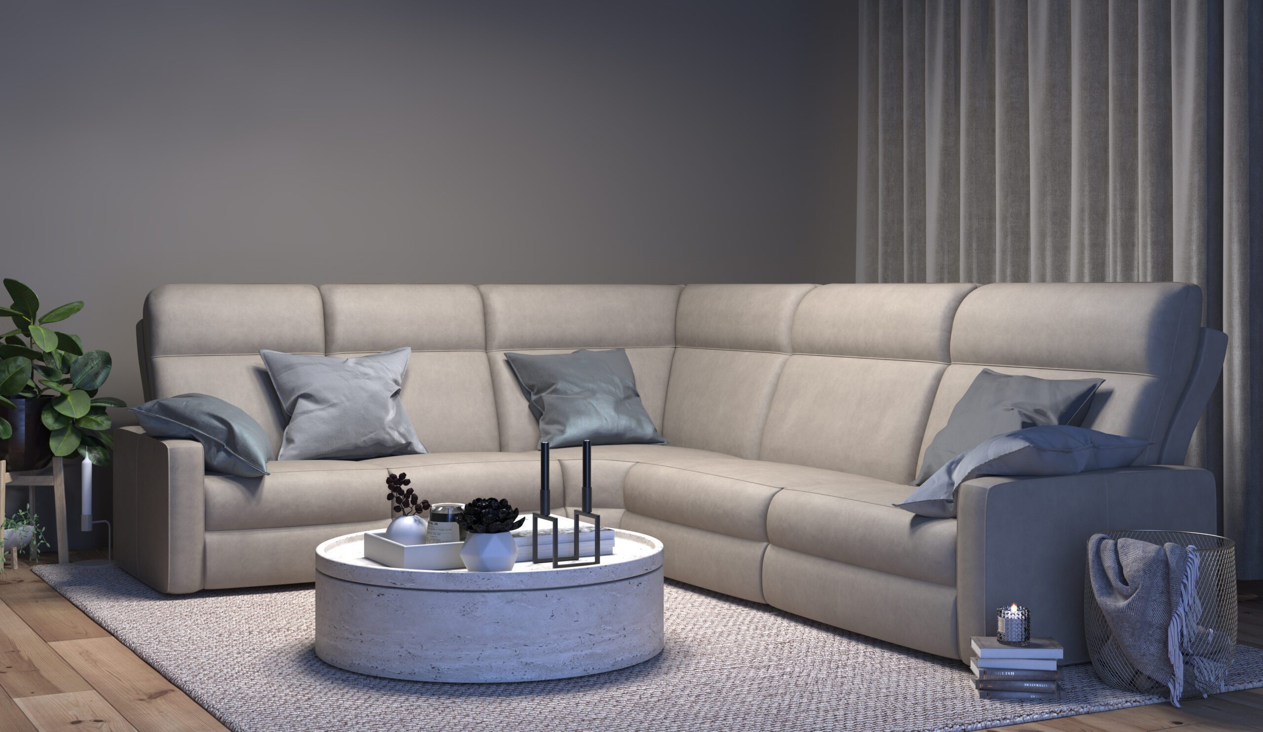 elran 7000 - custom sectional - elran furniture in pittsburgh and wexford pa