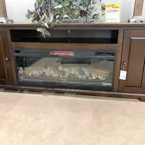 Amish made TV Console w/ Fireplace