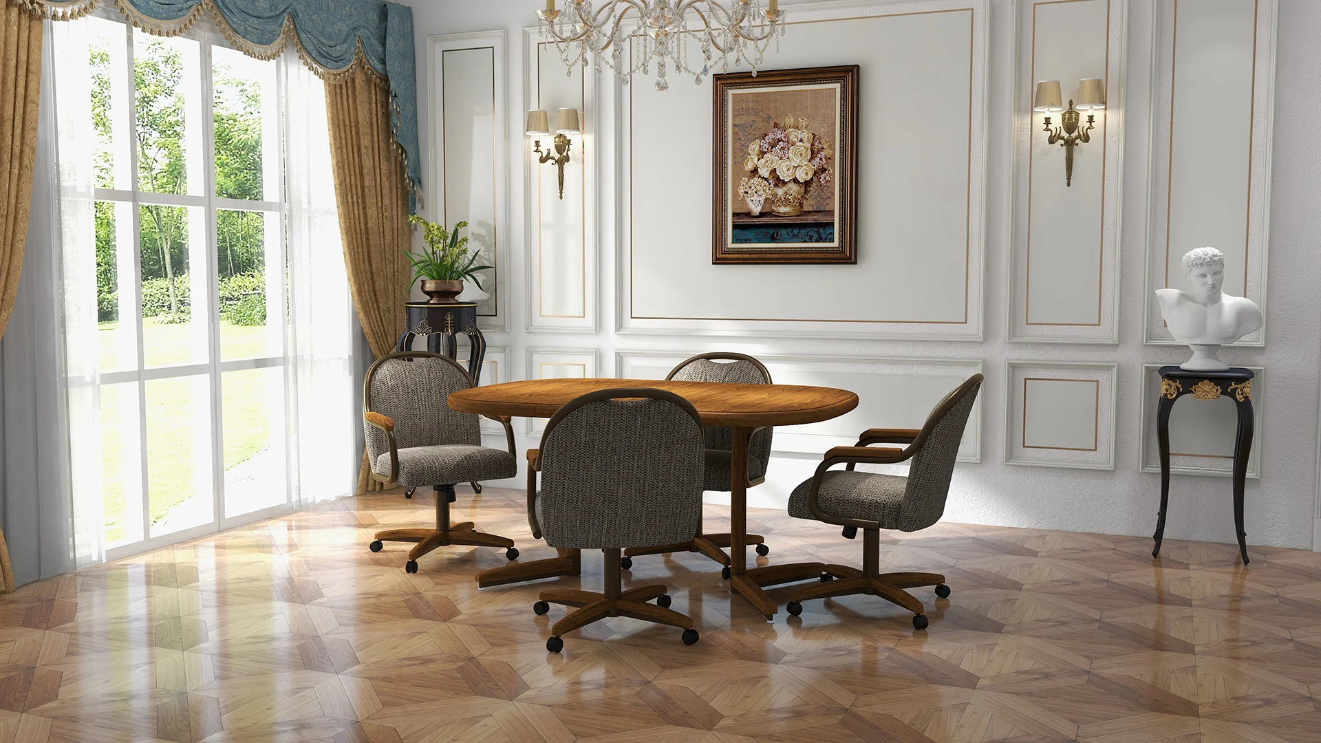 Chromcraft Dining 2 - Customizable Caster Chair Dining