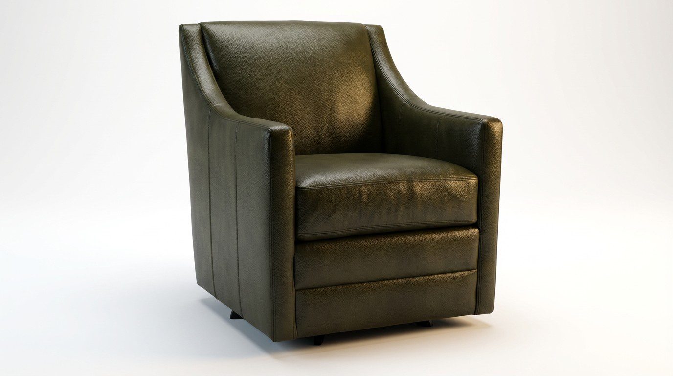 Décor Rest 2443 - Customizable Leather Swivel Chair