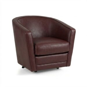 DƩcor Rest 2693 - Customizable Leather Swivel Chair
