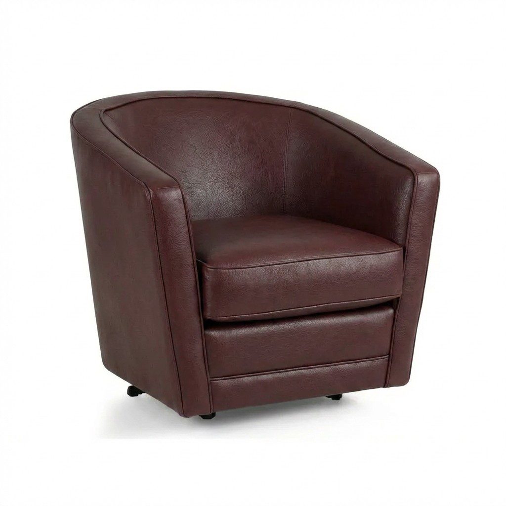 Décor Rest 2693 - Customizable Leather Swivel Chair