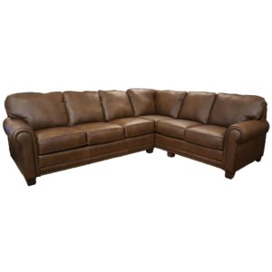 Smith Brothers 393 - Customizable American made Leather Sectional
